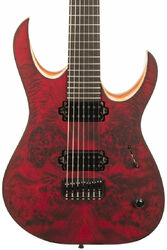 Guitarra eléctrica de 7 cuerdas Mayones guitars Duvell Elite 7 (TKO) - Dirty red satin