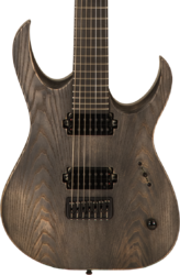 Guitarra eléctrica de 7 cuerdas Mayones guitars Duvell Elite Gothic 7 40th Anniversary #DF2205923 - Antique black satin