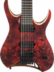 Guitarra eléctrica de 7 cuerdas Mayones guitars Hydra Elite 7 (Seymour Duncan) - Dirty red satin