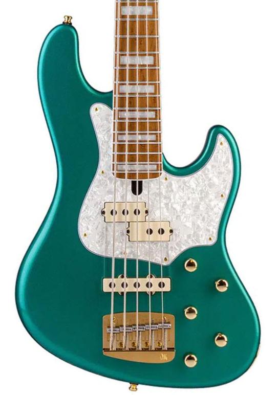 Bajo eléctrico de cuerpo sólido Mayones guitars Hadrien Feraud Jabba HF 5-String - Sherwood green metallic