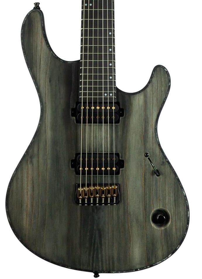 Guitarra eléctrica de 7 cuerdas Mayones guitars Regius Gothic 7 #RF2510207 (7-String) - Matt Gothic Black
