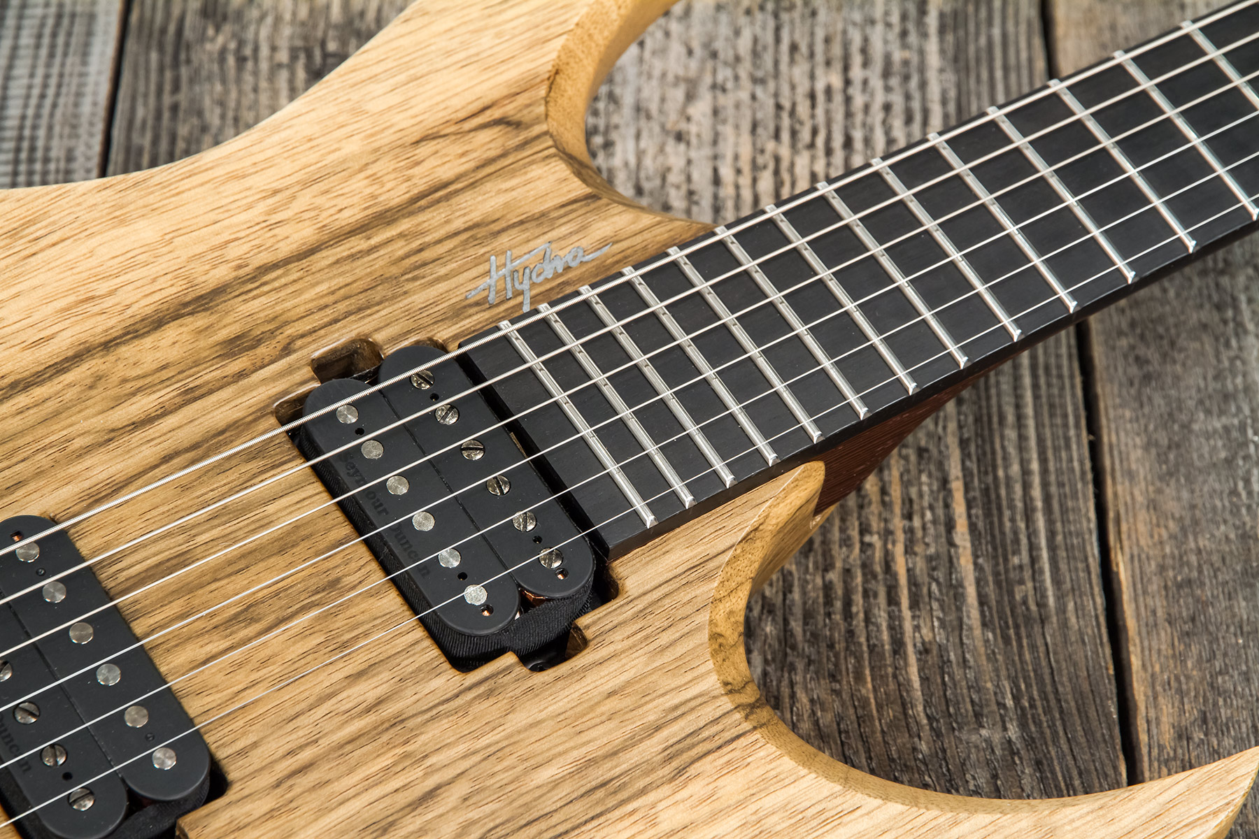Mayones Guitars Hydra Bl 6 2h Seymour Duncan Ht Eb #hf2301591 - Natural - Guitarra electrica metalica - Variation 3