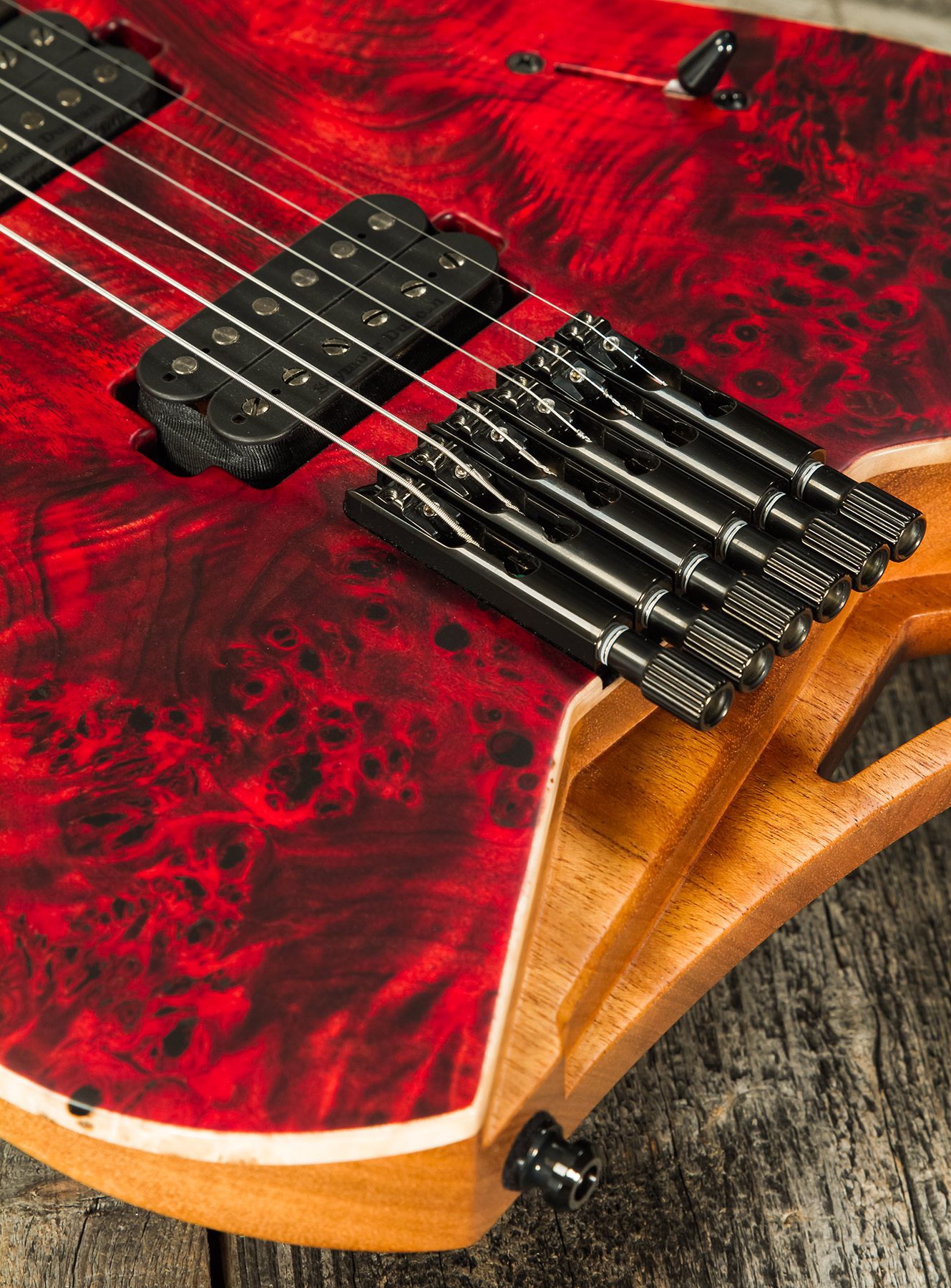 Mayones Guitars Hydra Elite 6 2h Seymour Duncan Ht Eb #hf2008335 - Dirty Red Satin - Guitarra electrica metalica - Variation 5