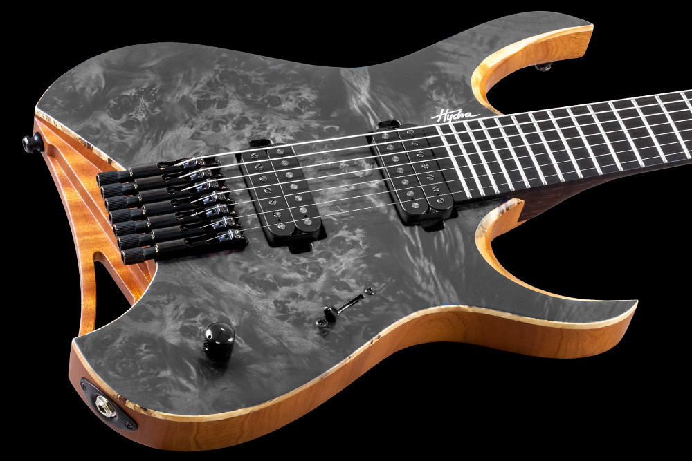 Mayones Guitars Hydra Elite 7 2h Seymour Duncan Ht Eb - Trans Graphite Satin - Guitarra eléctrica de 7 cuerdas - Variation 2