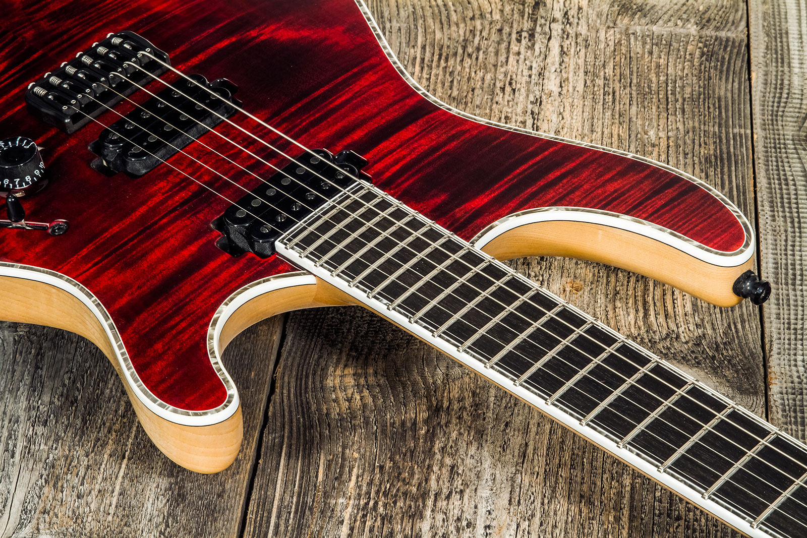 Mayones Guitars Regius 6 Ash 2h Tko Ht Eb #rf2203440 - Dirty Red Burst - Guitarra eléctrica con forma de str. - Variation 3