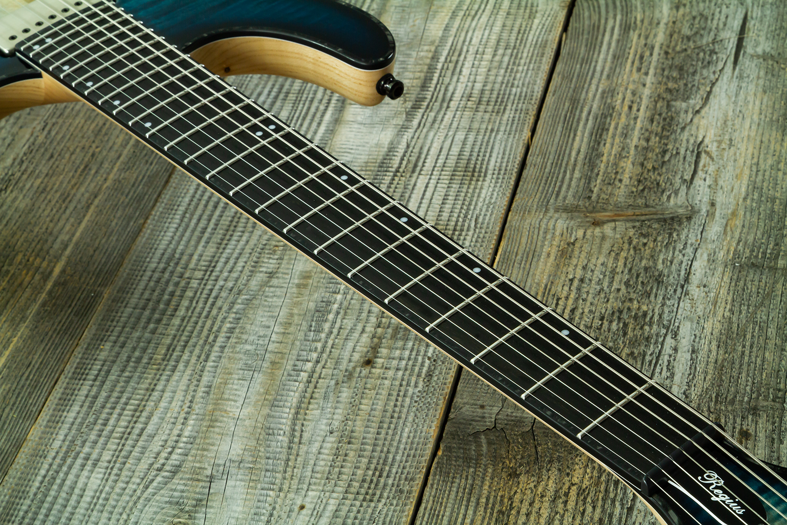 Mayones Guitars Regius 7c Baryton 2h Velvetrone Ht Eb #rf2510186 - Turquoise Iris - Guitarra eléctrica barítono - Variation 6