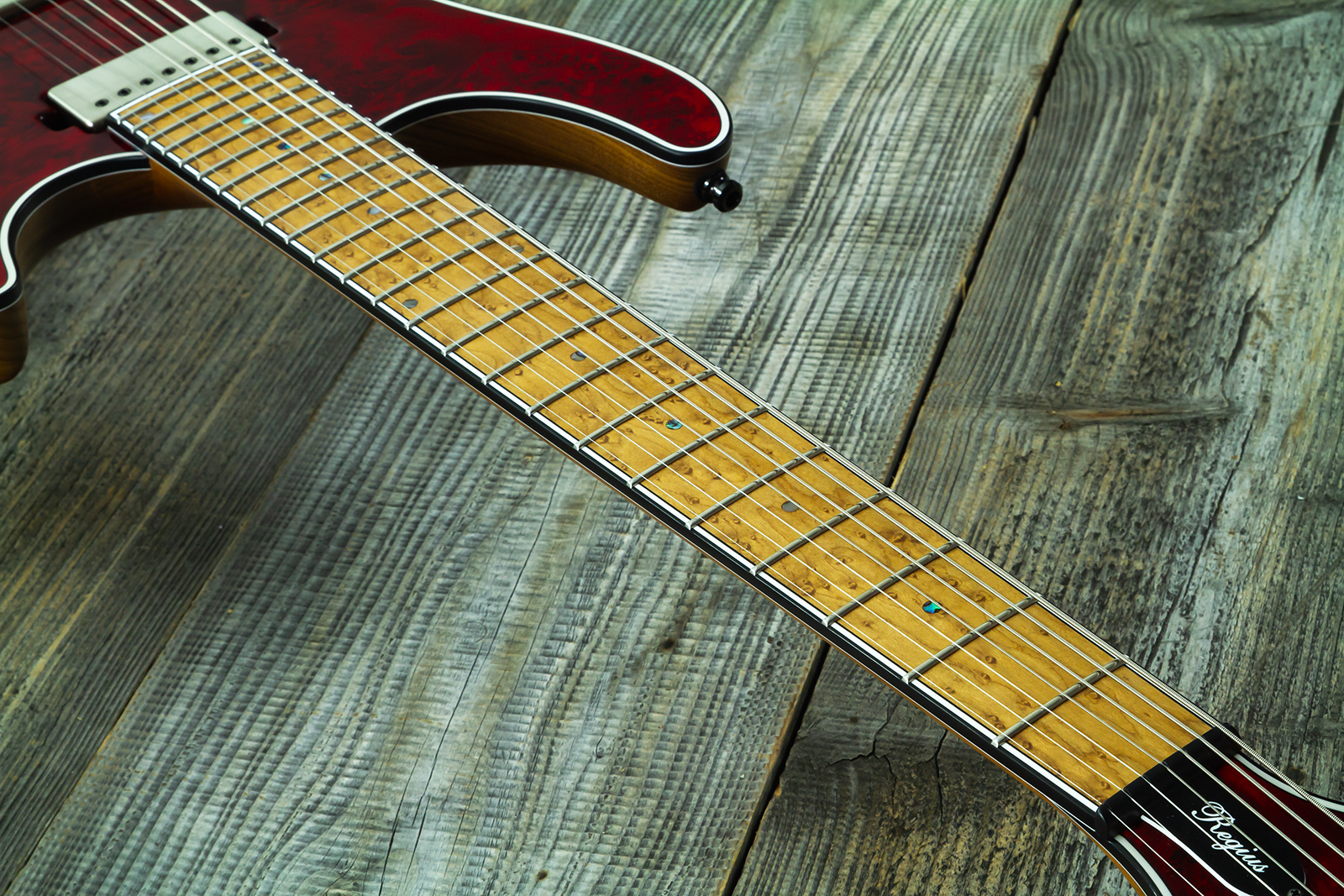 Mayones Guitars Regius 7c Baryton 2h Velvetrone Ht Eb #rf2602251 - Trans Red - Guitarra eléctrica barítono - Variation 5