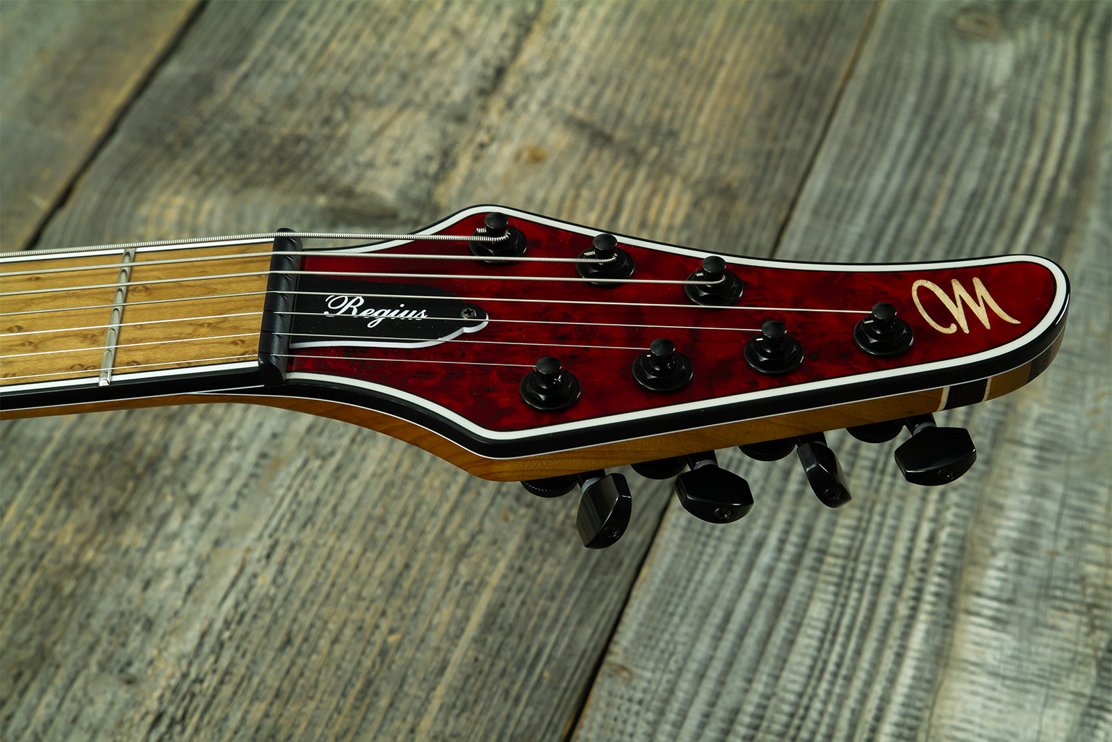 Mayones Guitars Regius 7c Baryton 2h Velvetrone Ht Eb #rf2602251 - Trans Red - Guitarra eléctrica barítono - Variation 6