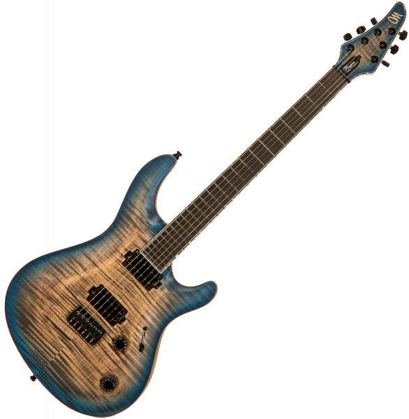 Guitarra eléctrica de cuerpo sólido Mayones guitars Regius Core Classic 6 #RF2204447 - Jean Black 2-Tone Blue Sunburst Satine