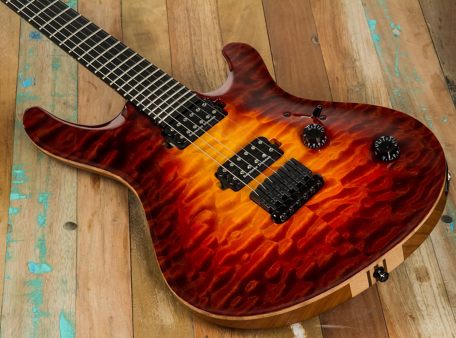 Mayones Guitars Regius Core Classic 6 Mahogany Hh Seymour Duncan Ht Eb - 3-tone Sunburst - Guitarra eléctrica de doble corte - Variation 3