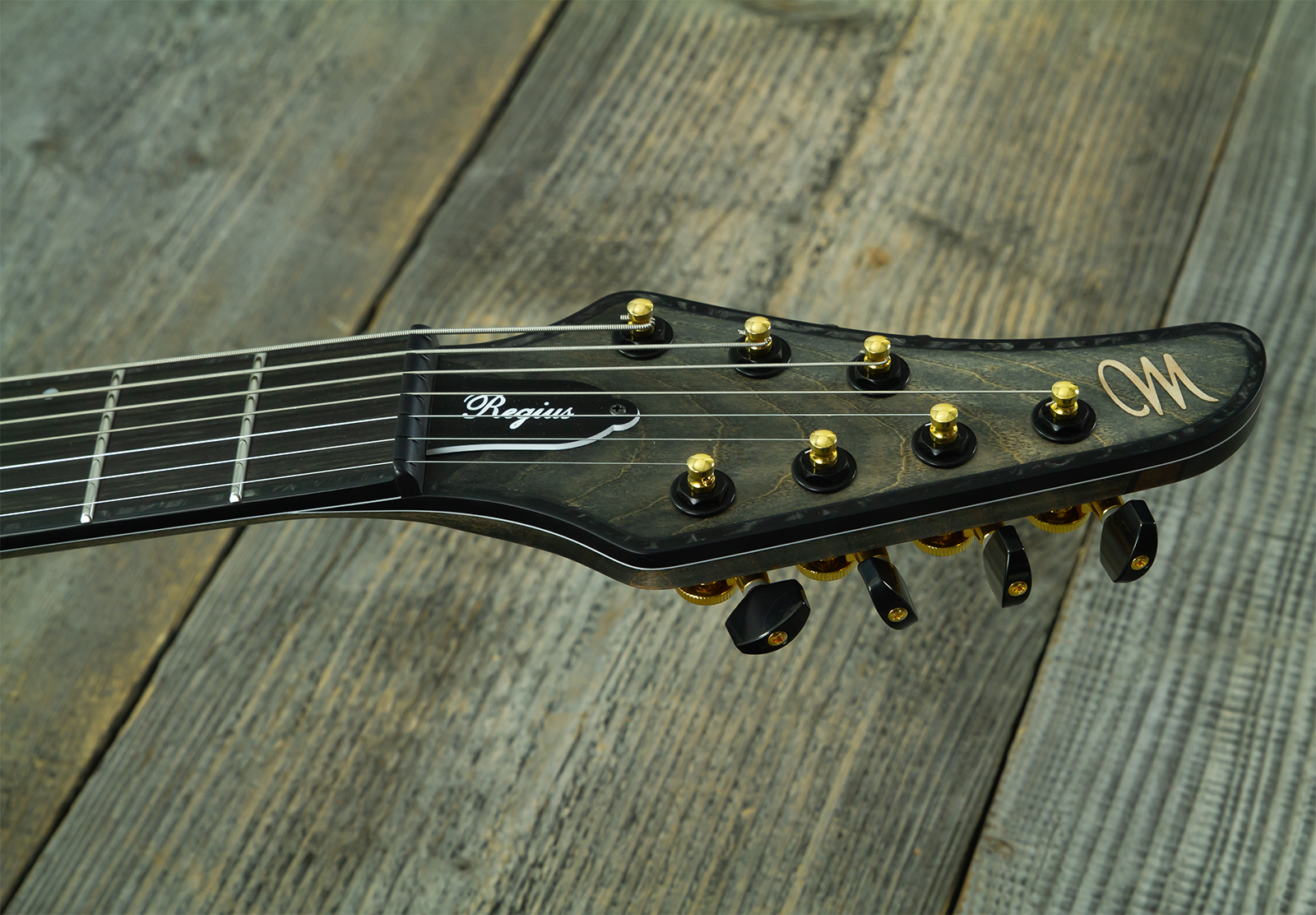 Mayones Guitars Regius Gothic 7c 2h Velvetrone Ht Eb #rf2510207 - Matt Gothic Black - Guitarra eléctrica de 7 cuerdas - Variation 6