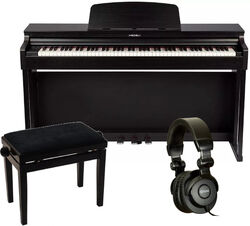 Pianos set Medeli Up230 Bk + banquette noir Laqué + casque X-hp1 - Noir