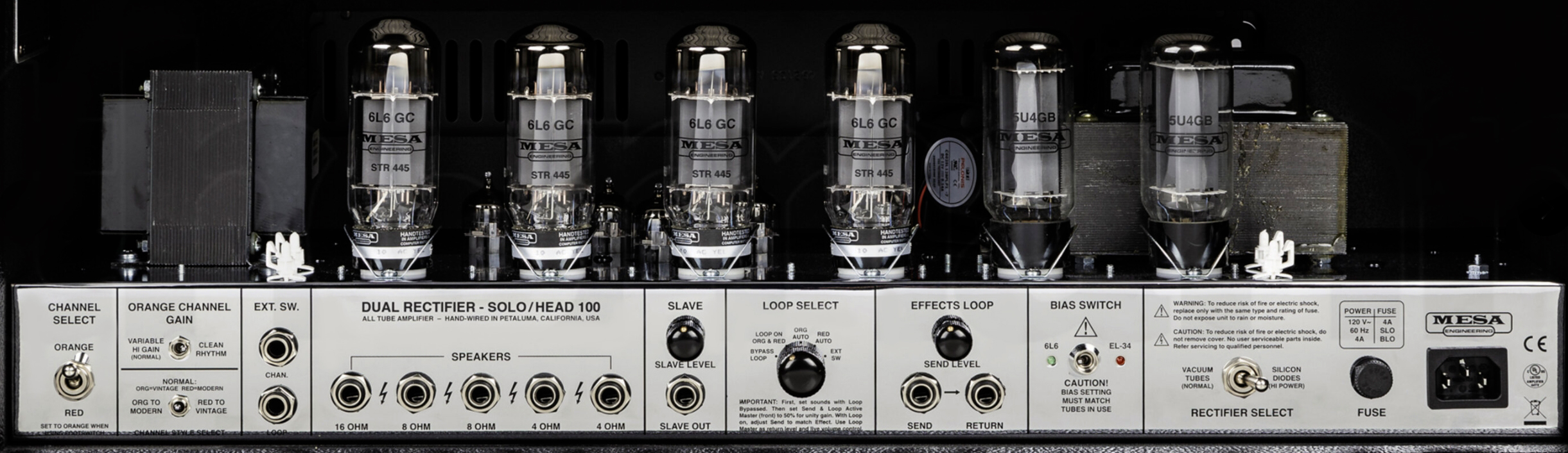 Mesa Boogie 90s Dual Rectifier Head 100w 6l6 Blackout - Cabezal para guitarra eléctrica - Variation 4