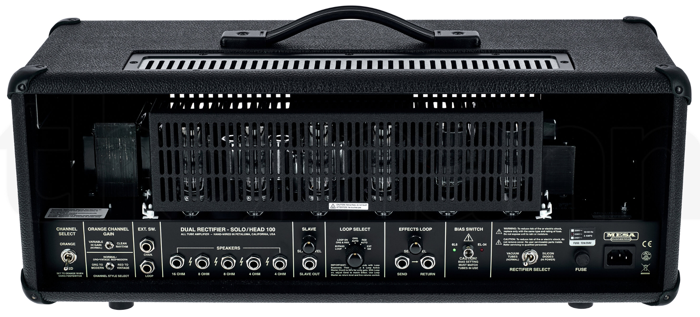 Mesa Boogie 90s Dual Rectifier Standard Head 100w 6l6 Black Bronco - Cabezal para guitarra eléctrica - Variation 3