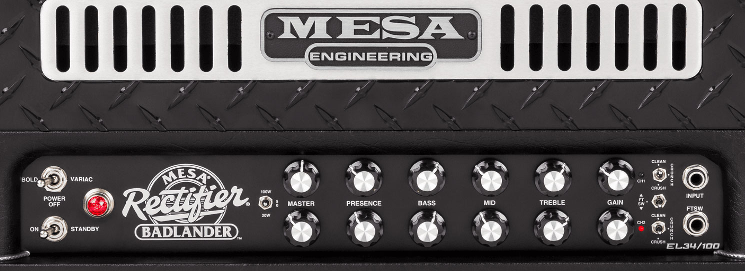 Mesa Boogie Badlander 100 Head 20/50/100w El34 Black Taurus - Cabezal para guitarra eléctrica - Variation 2
