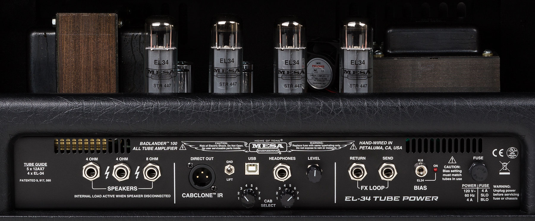 Mesa Boogie Badlander 100 Head 20/50/100w El34 Black Taurus - Cabezal para guitarra eléctrica - Variation 3