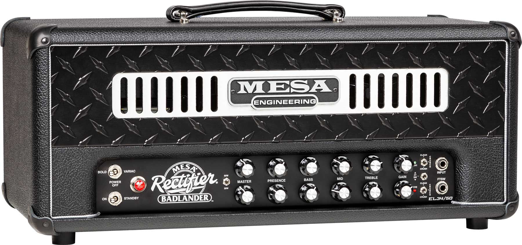 Mesa Boogie Badlander 50 Head 25/50w El34 Black Bronco - Cabezal para guitarra eléctrica - Variation 1