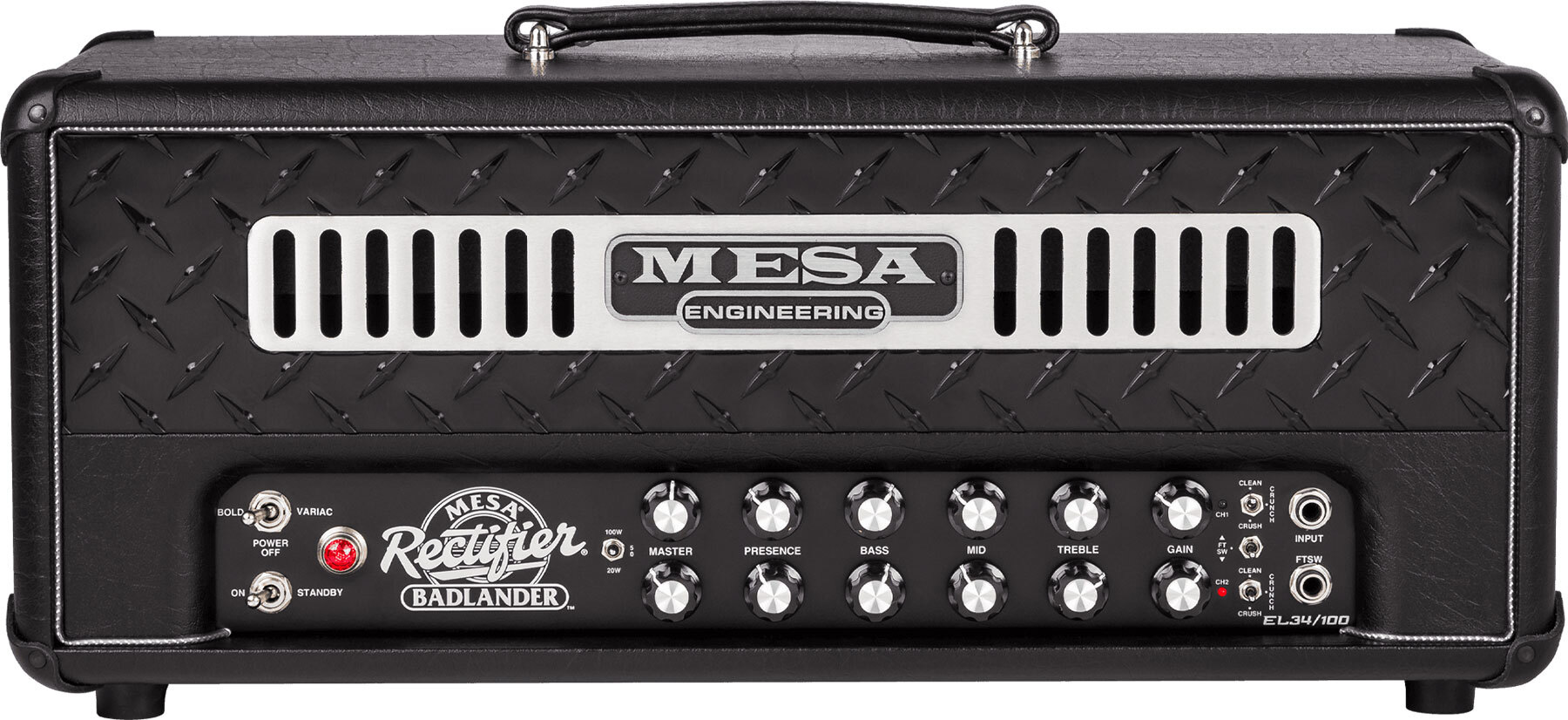 Mesa Boogie Badlander 100 Head 20/50/100w El34 Black Taurus - Cabezal para guitarra eléctrica - Main picture