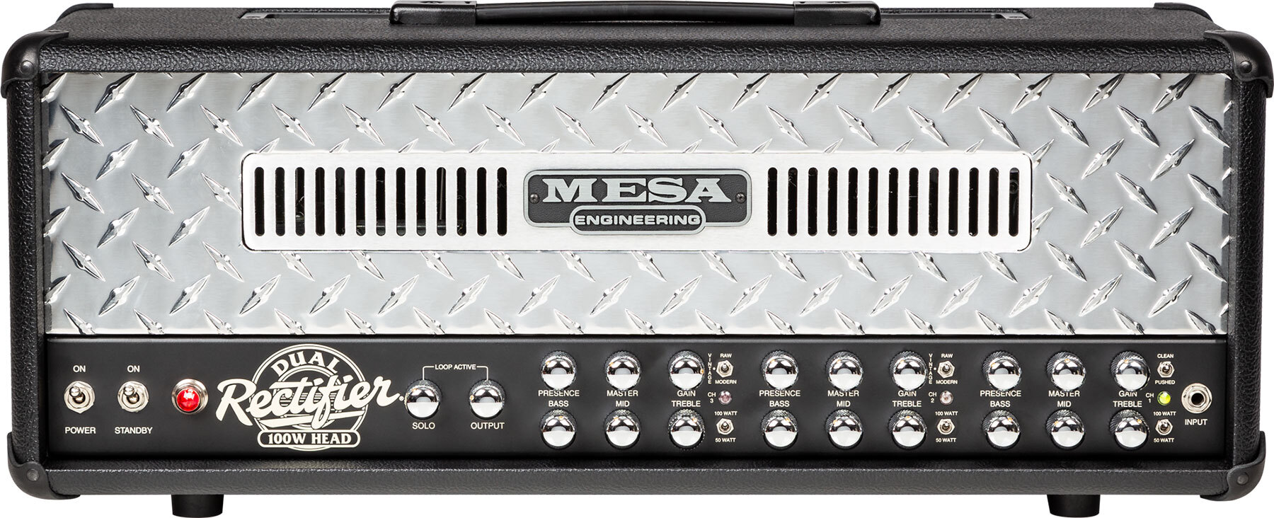 Mesa Boogie Dual Rectifier Head 50/100w 6l6 Black Bronco - Cabezal para guitarra eléctrica - Main picture