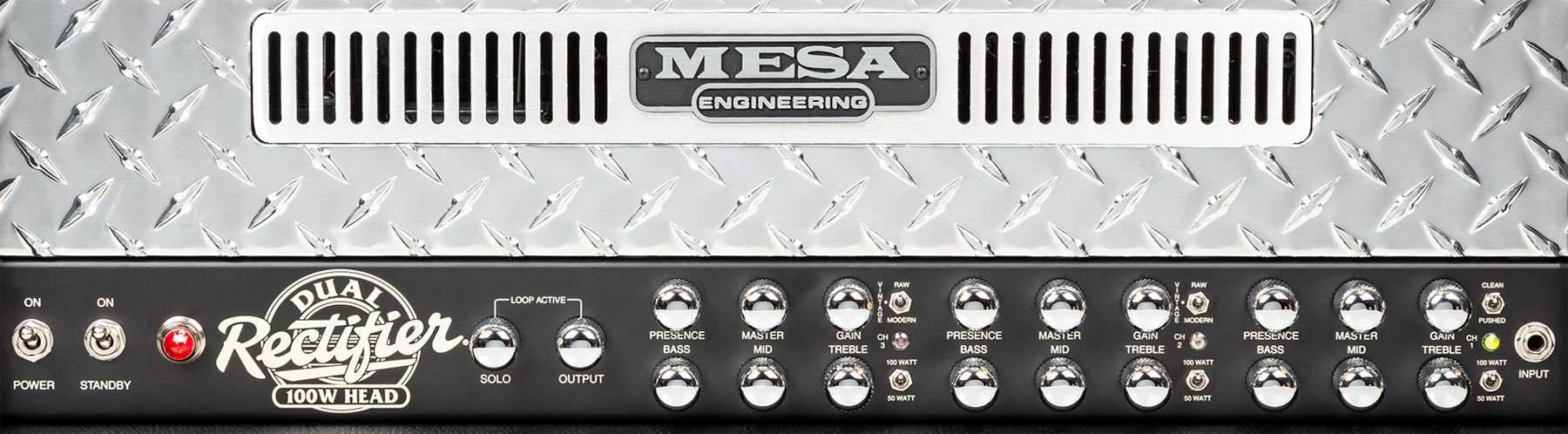 Mesa Boogie Dual Rectifier Head 50/100w 6l6 Black Bronco - Cabezal para guitarra eléctrica - Variation 3
