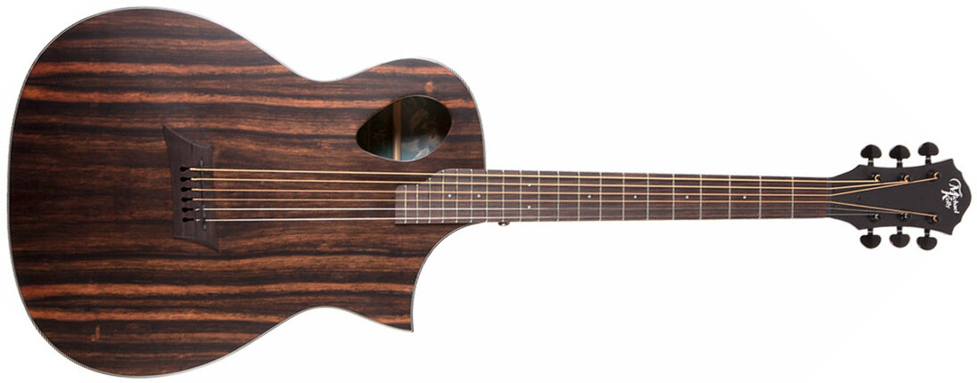 Michael Kelly Forte Port Exotic Java Ebony Concert Cw Ebene/acajou Okoume Ova - Natural Satin - Guitarra electro acustica - Main picture
