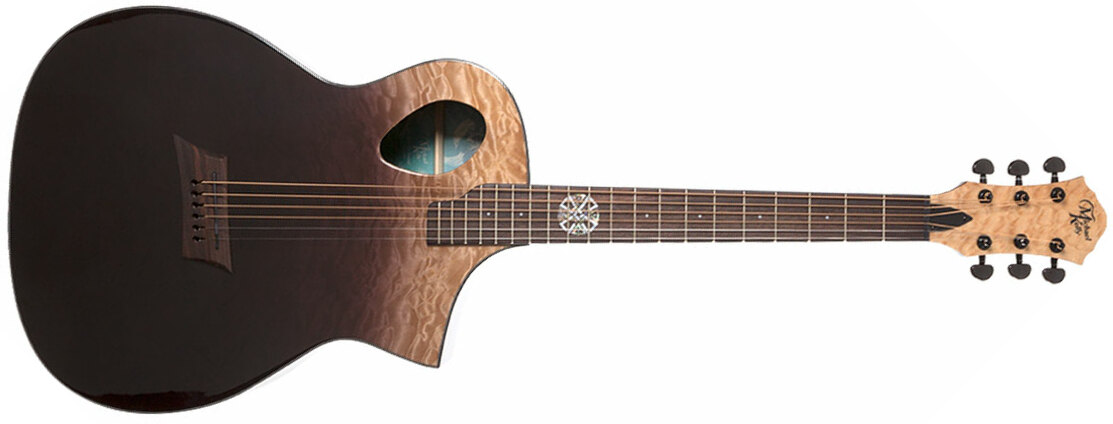 Michael Kelly Forte Port X Concert Cw Tout Erable Ova - Partial Eclipse - Guitarra electro acustica - Main picture