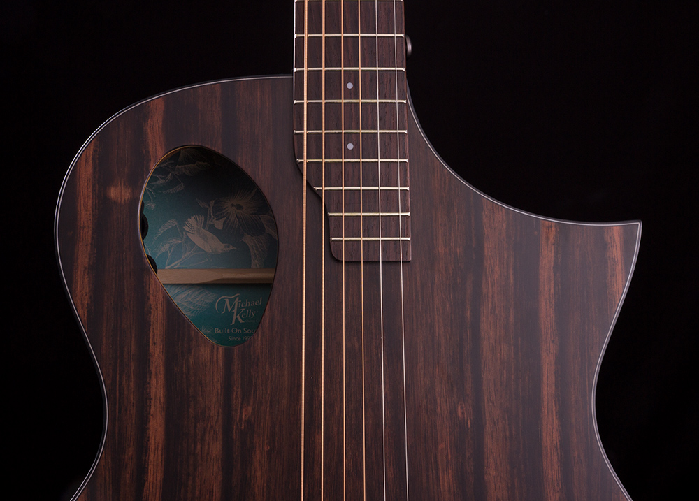 Michael Kelly Forte Port Exotic Java Ebony Concert Cw Ebene/acajou Okoume Ova - Natural Satin - Guitarra electro acustica - Variation 1