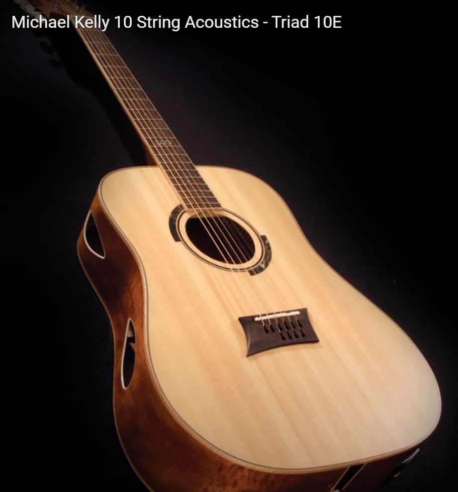 Michael Kelly Triad 10e 10-string Dreadnought Epicea Okoume/ovangkol Ova - Natural - Guitarra electro acustica - Variation 1