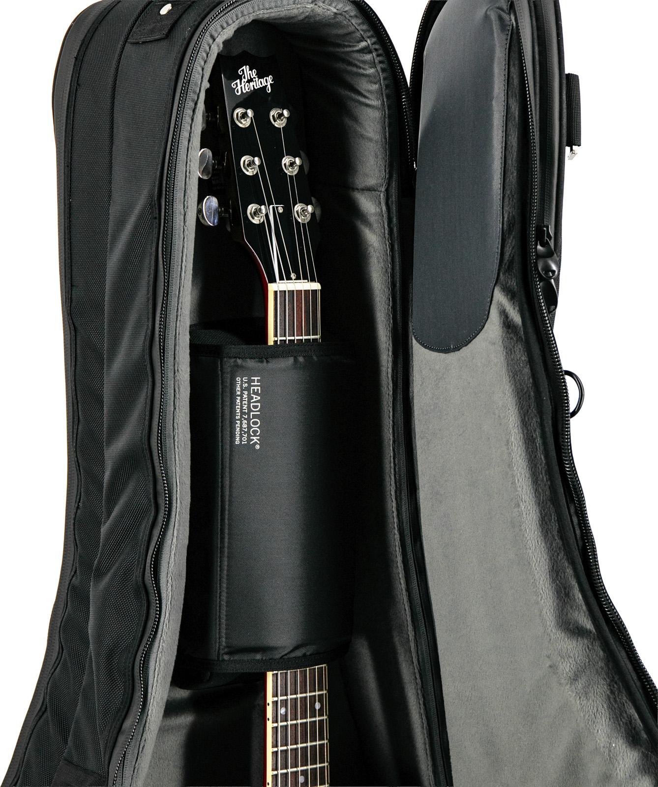 Mono 2 Guitares Demi-caisse Et Electrique (avec Roulettes) - Bolsa para guitarra eléctrica - Variation 4