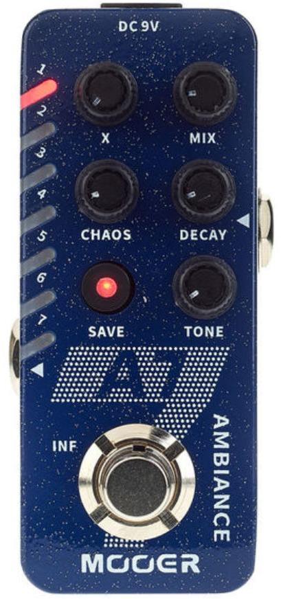 Pedal de chorus / flanger / phaser / modulación / trémolo Mooer A7 Ambience Reverb