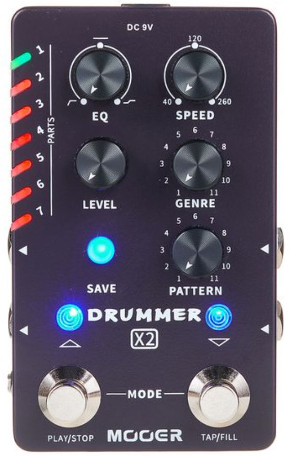 Mooer Drummer X2 Drum Machine Pedal - Caja de ritmos - Main picture