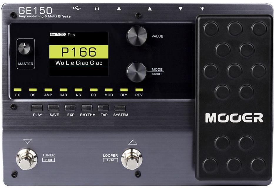 Pedalera multiefectos para guitarra eléctrica Mooer GE150 AMP MODELLING & SYNTH & MULTI EFFECTS