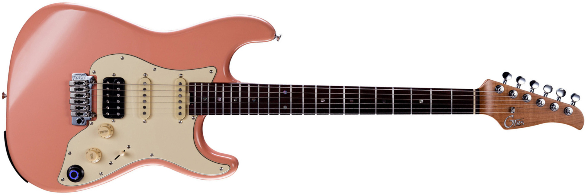 Mooer Gtrs P800 Pro Intelligent Guitar Hss Trem Rw - Flamingo Pink - Guitarra eléctrica de modelización - Main picture