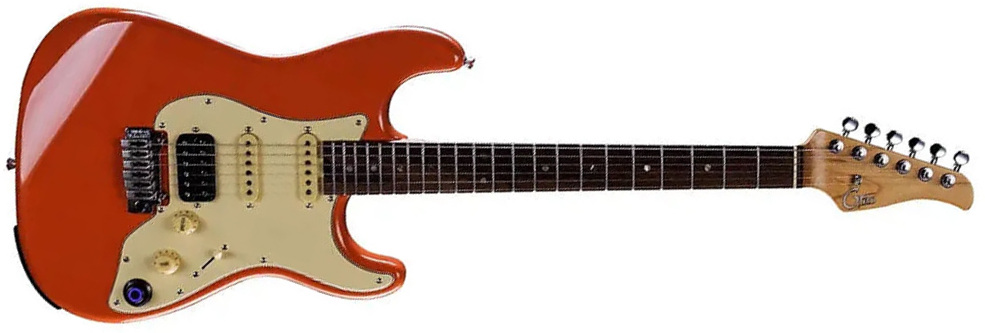 Mooer Gtrs P800 Pro Intelligent Guitar Hss Trem Rw - Fiesta Red - Guitarra eléctrica de modelización - Main picture