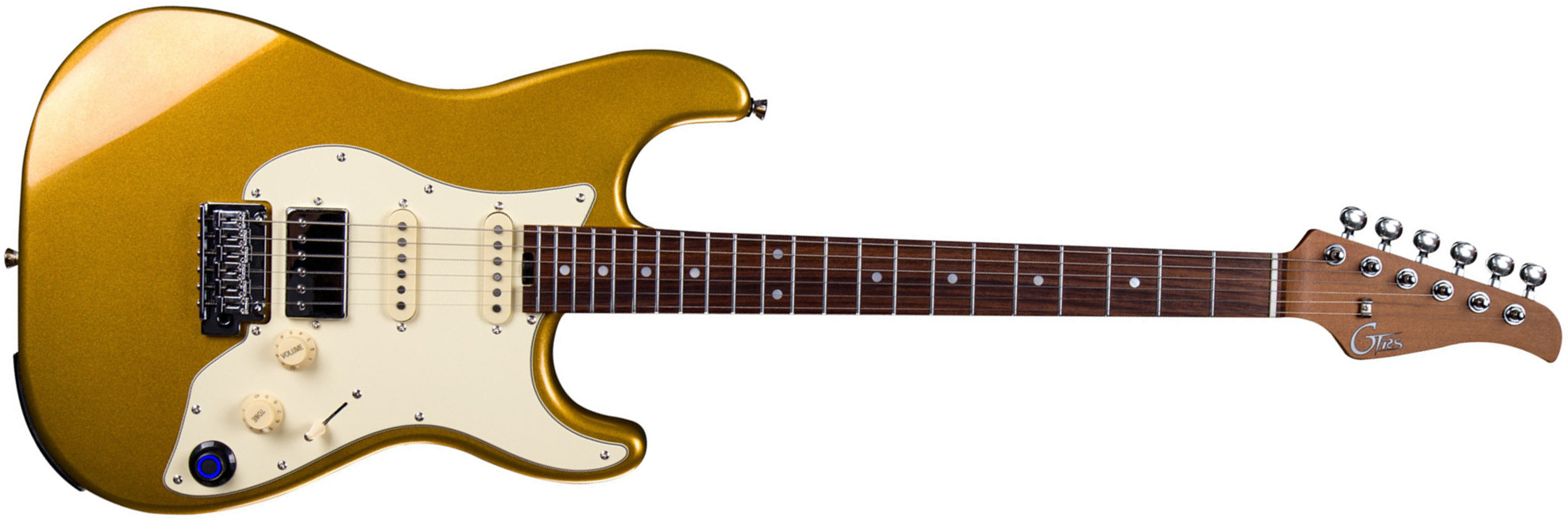Mooer Gtrs S800 Hss Trem Rw - Gold - Guitarra eléctrica de modelización - Main picture