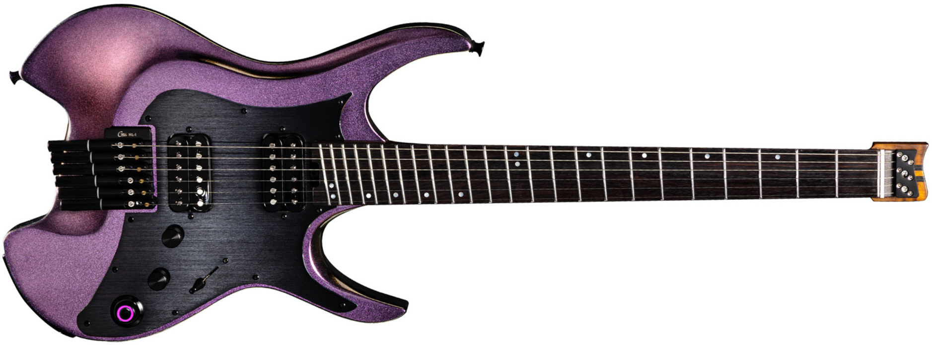 Mooer Gtrs W900 - Hh Fanfret - Aurora Pink - Guitarra electrica metalica - Main picture