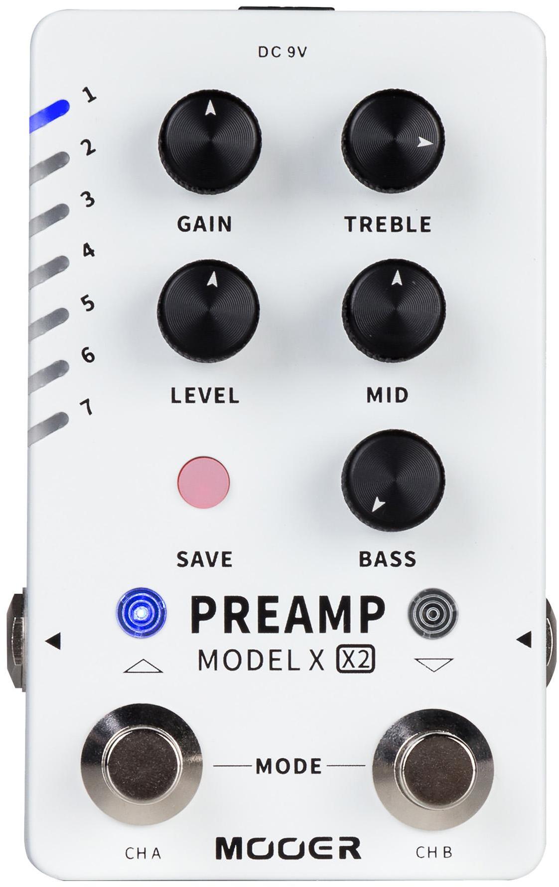 Preamplificador para guitarra eléctrica Mooer Preamp Model X2