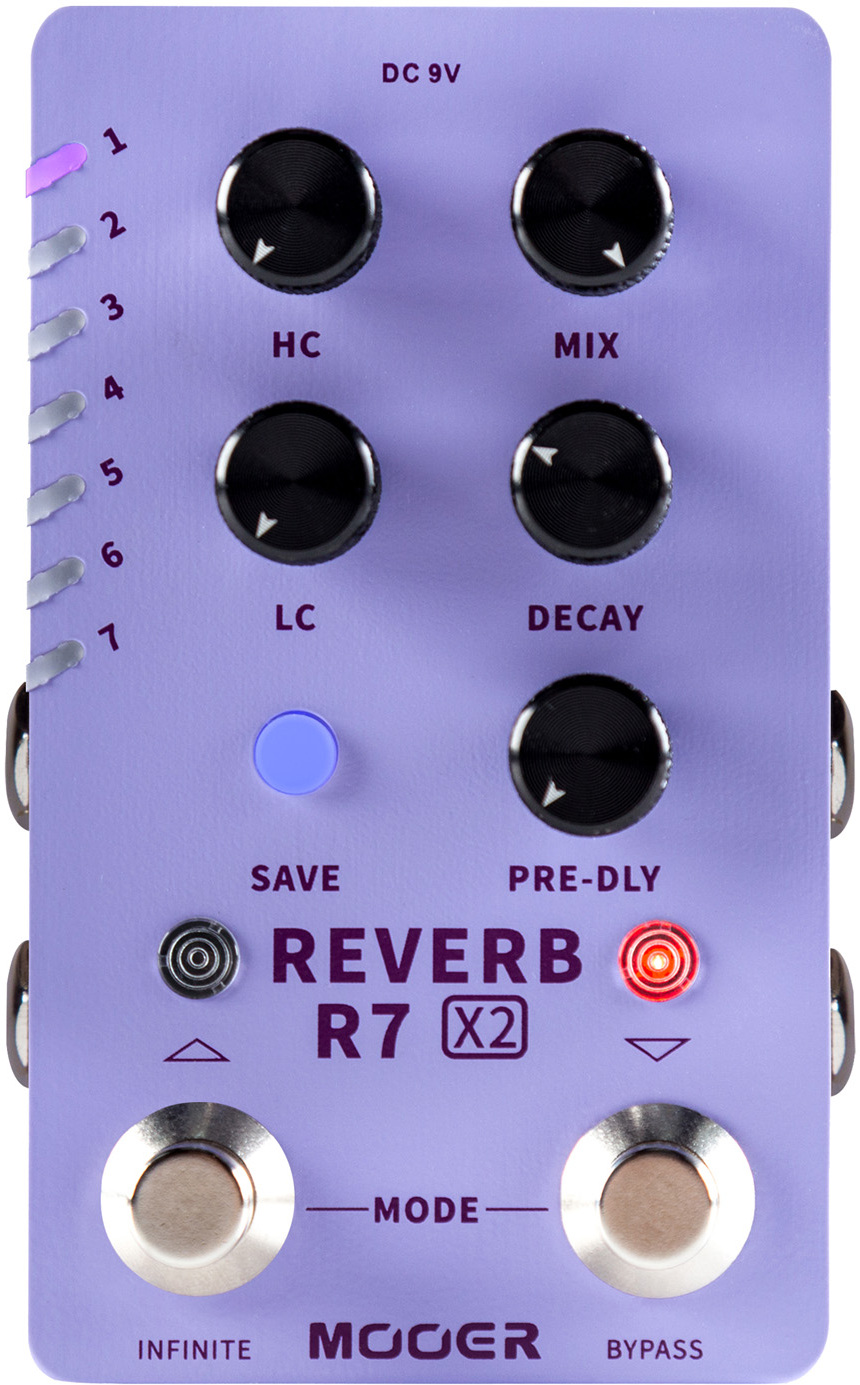 Mooer R7x2 Reverb - Pedal de reverb / delay / eco - Main picture