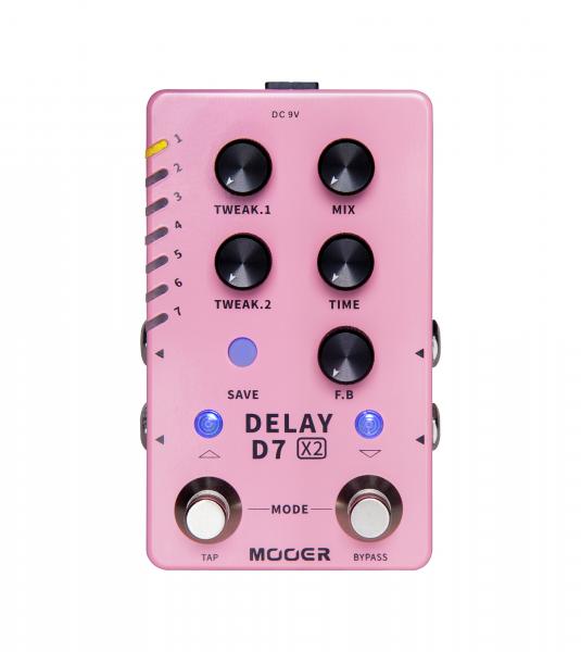 Pedal de reverb / delay / eco Mooer D7X2 Delay