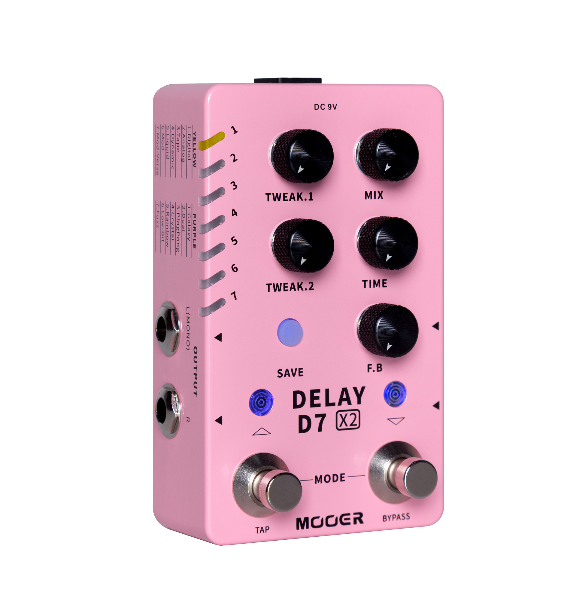 Mooer D7x2 Delay - Pedal de reverb / delay / eco - Variation 1