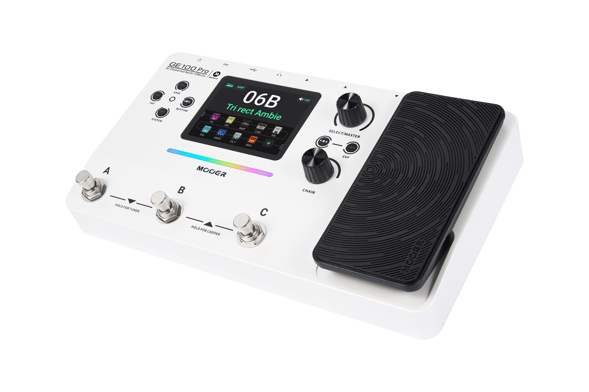 Mooer Ge100 Pro - Pedalera multiefectos para guitarra eléctrica - Variation 1