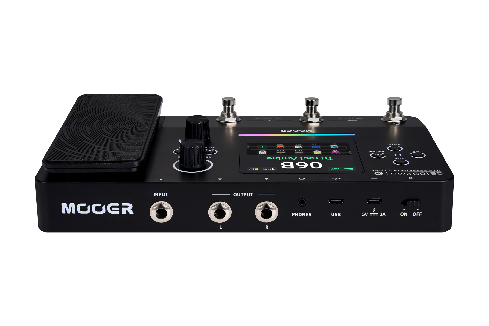 Mooer Ge100 Pro Li - Pedalera multiefectos para guitarra eléctrica - Variation 1