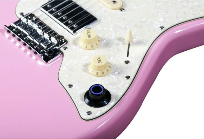 Mooer Gtrs S801 Hss Trem Mn - Shell Pink - Guitarra eléctrica de modelización - Variation 2