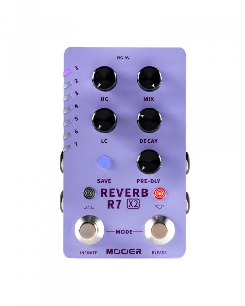 Pedal de reverb / delay / eco Mooer R7X2 Reverb