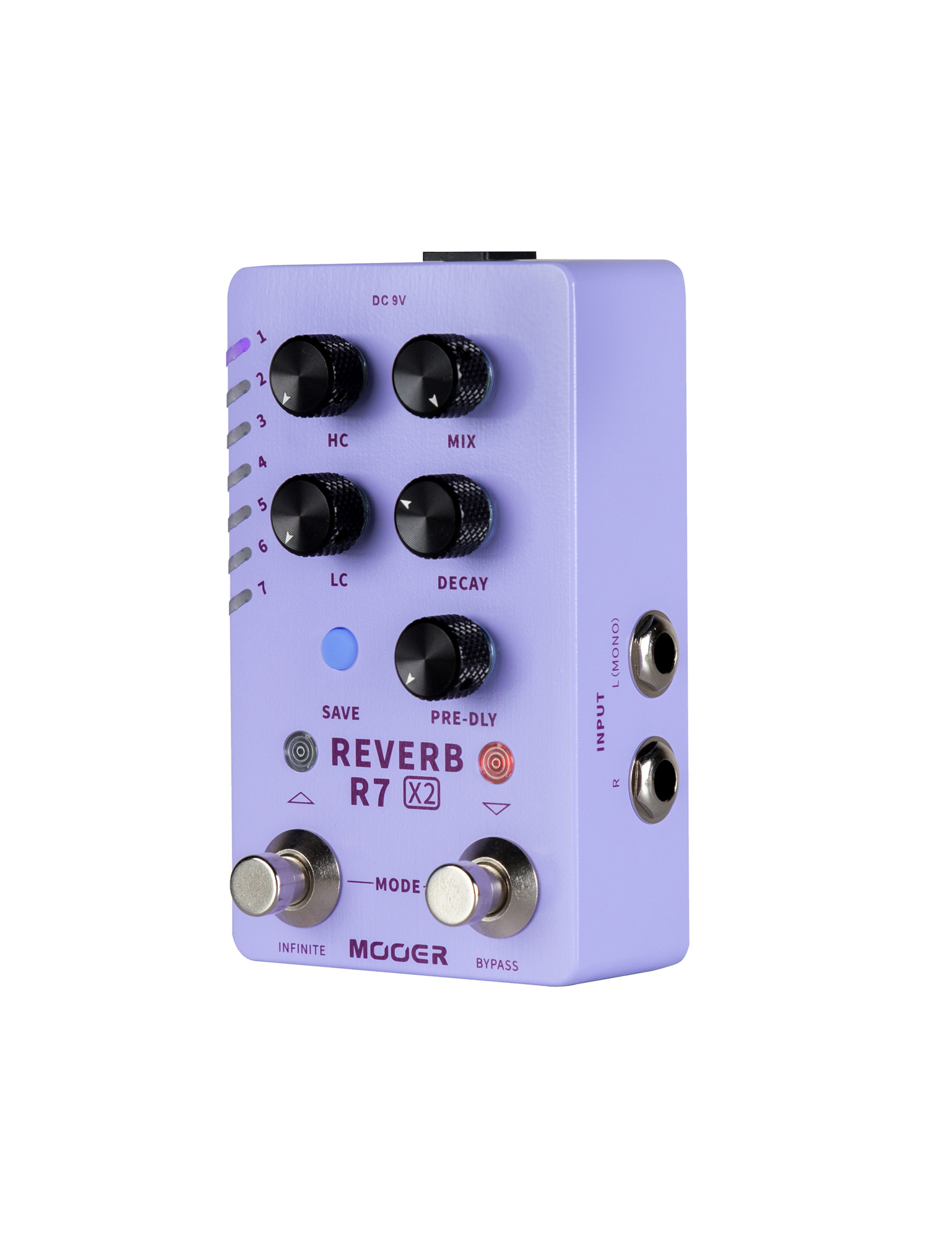 Mooer R7x2 Reverb - Pedal de reverb / delay / eco - Variation 2