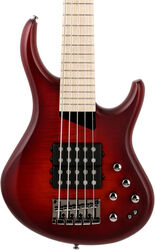 Bajo eléctrico de cuerpo sólido Mtd Kingston Super KSUPER5MP 5-String - Dark brown burst