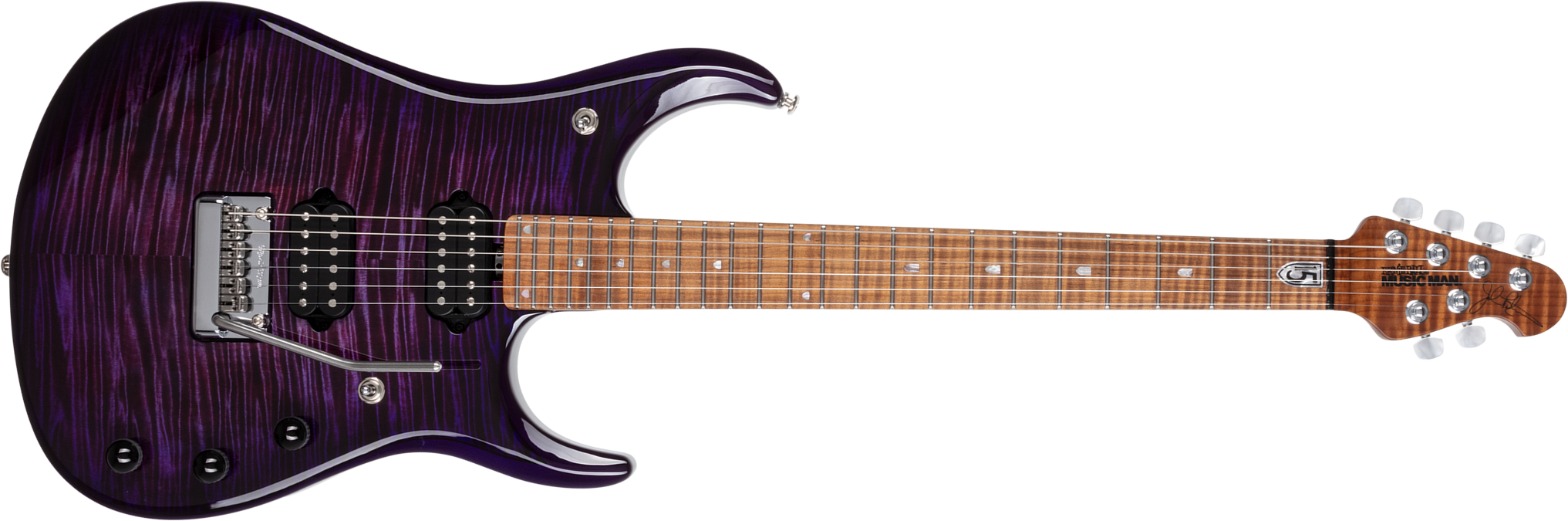 Music Man John Petrucci Jp15 Signature 2h Dimarzio Piezo Trem Mn +housse - Purple Nebula Flame Top - Guitarra electrica metalica - Main picture