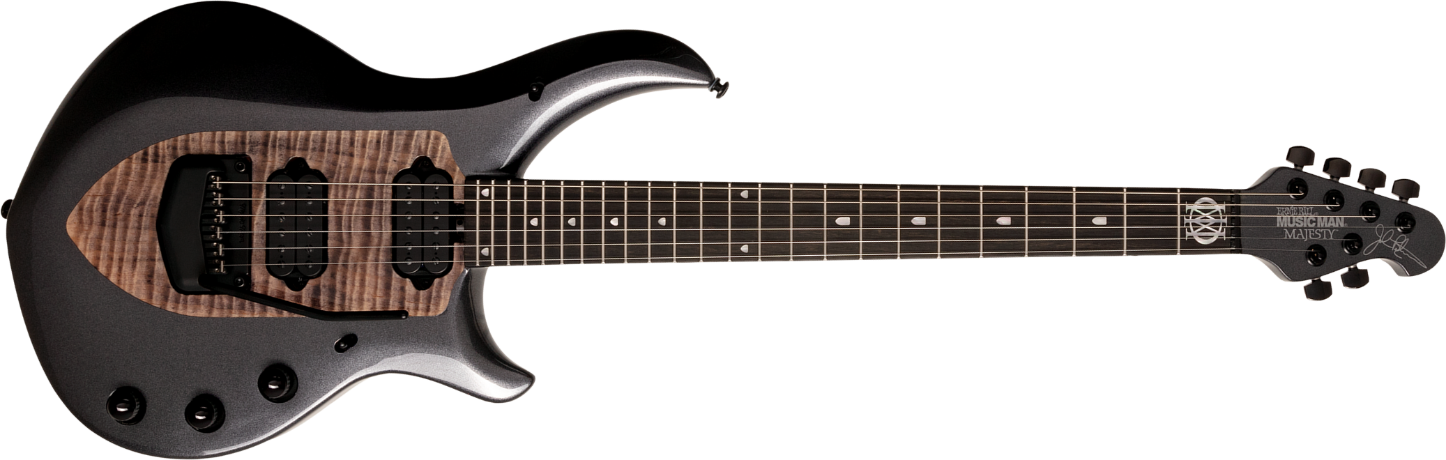 Music Man John Petrucci Majesty 6 Signature 2h Dimarzio Piezo Trem - Smoked Pearl - Guitarra electrica metalica - Main picture
