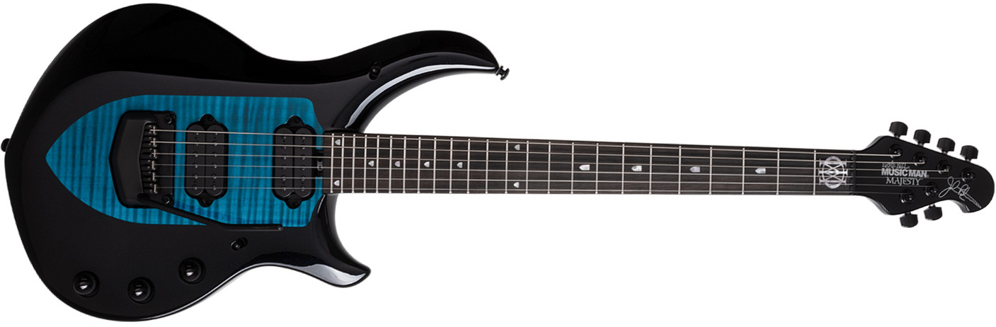Music Man John Petrucci Majesty 6 Signature 2h Dimarzio Piezo Trem Eb - Okelani Blue - Guitarra electrica metalica - Main picture