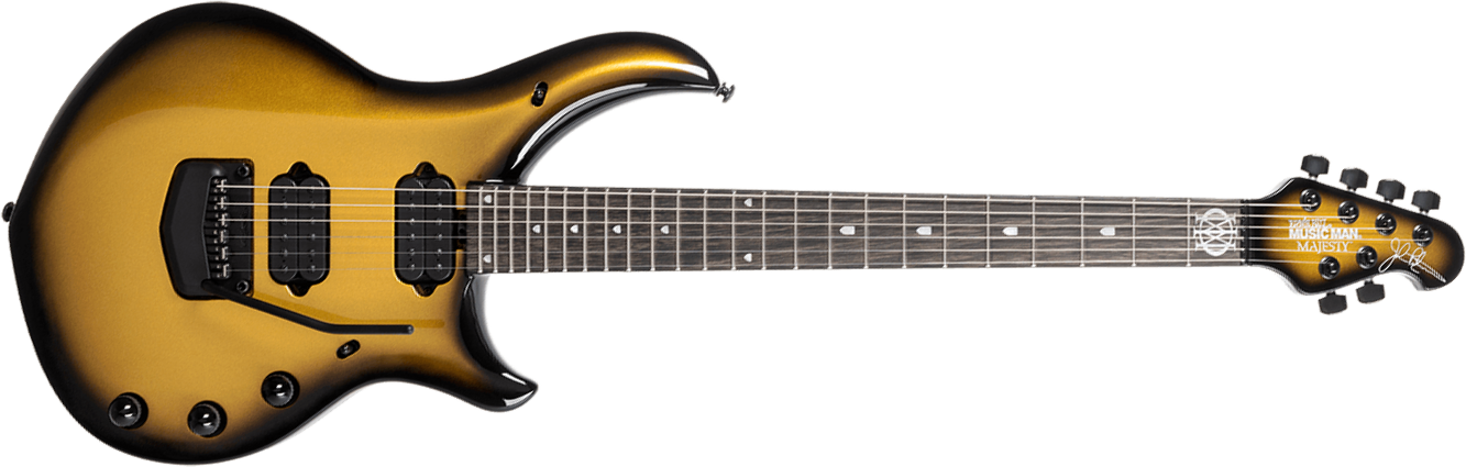 Music Man John Petrucci Majesty 6 Signature 2h Dimarzio Piezo Trem Eb +etui - Gold Eclipse - Guitarra eléctrica de autor - Main picture
